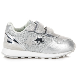 American Club Sneakers argento con stella americana grigio