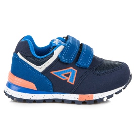 American Club Scarpe da ginnastica americane in velcro blu