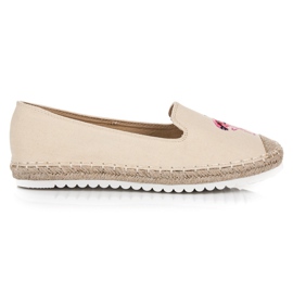 Bestelle Espadrillas con fenicottero marrone