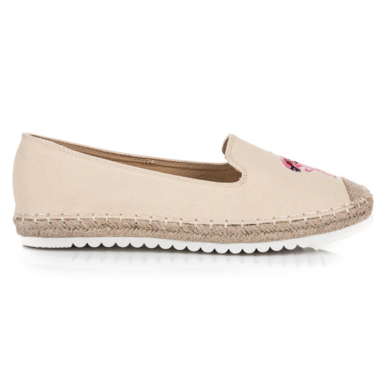 Bestelle Espadrillas con fenicottero marrone