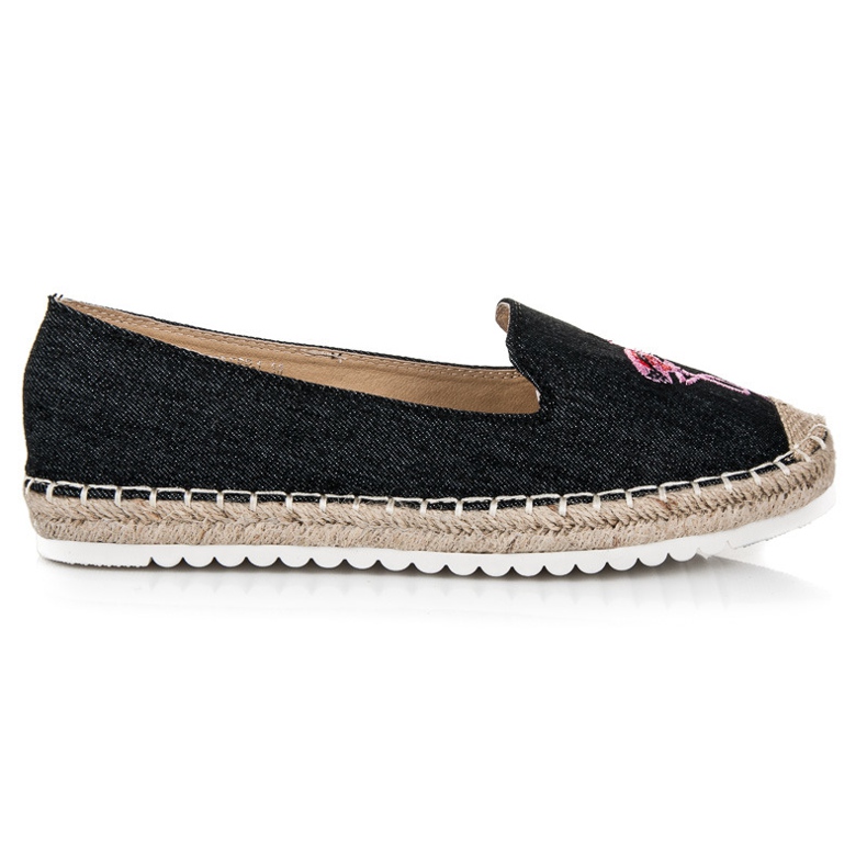 Bestelle Espadrillas con fenicottero nero