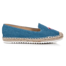 Bestelle Espadrillas con fenicottero blu