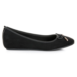 Fama Ballerine nere con fiocco nero