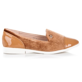 Ballerine in velluto marrone