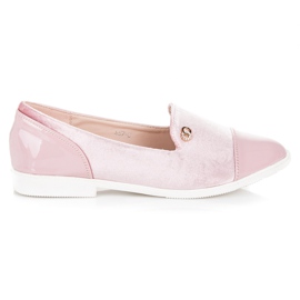 Ballerine in velluto rosa