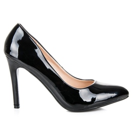 Small Swan Tacchi classici laccati nero