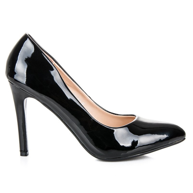 Small Swan Tacchi classici laccati nero