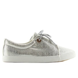 Sneakers da donna argento MB102 Bianche grigio