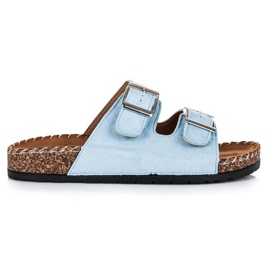 Seastar Ciabatte in camoscio con fibbie blu