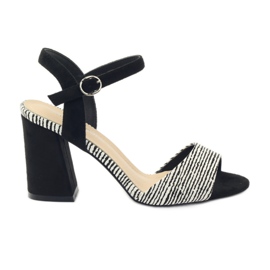 Sandali sul palo Sergio Leone 820 con strisce bianco nero