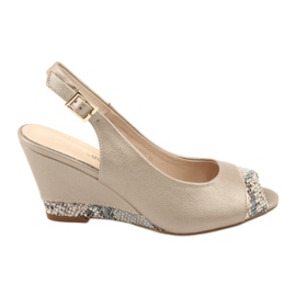 Sandali cappuccino oro Sergio Leone 777 beige marrone d'oro