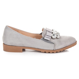 Bestelle Scarpe senza lacci con un ornamento grigio
