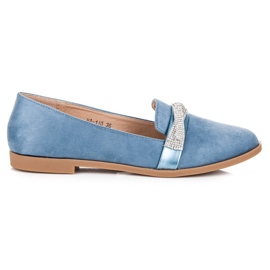 Bestelle Scarpe in camoscio con cristalli blu