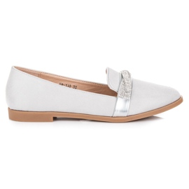 Bestelle Scarpe in camoscio con cristalli grigio