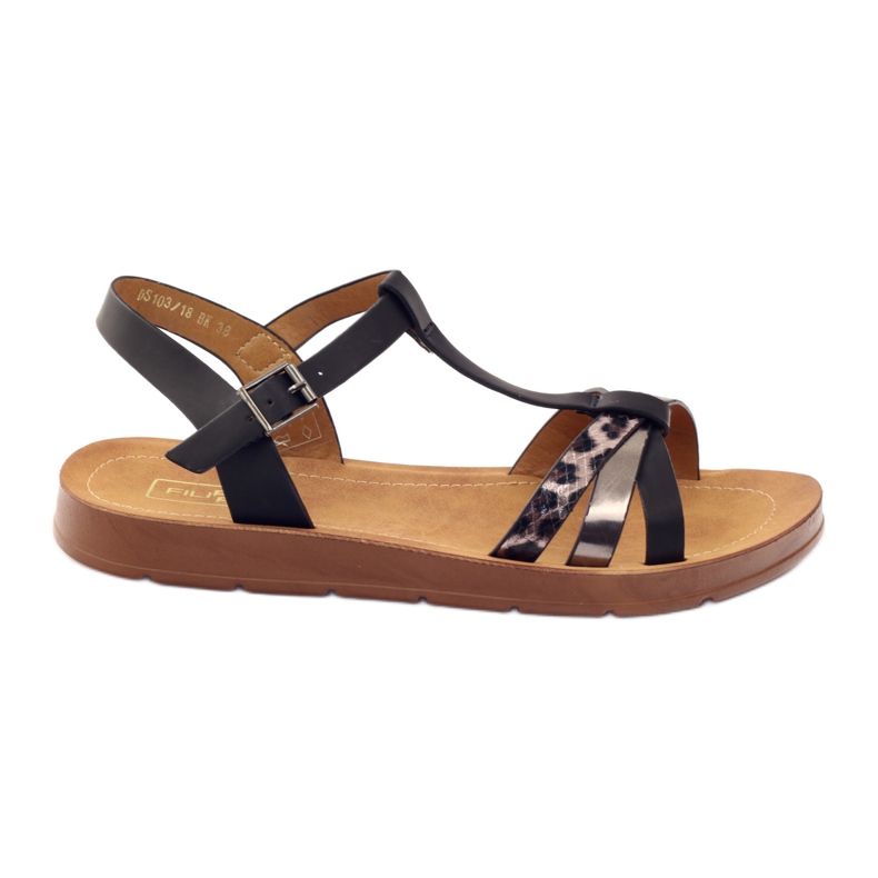 Filippo Sandali da donna leopardo 103 neri nero grigio