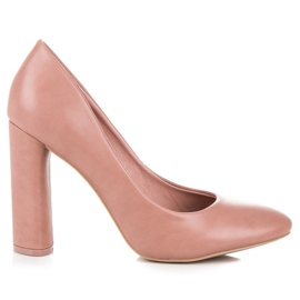 Ideal Shoes Décolleté rosa sul montante