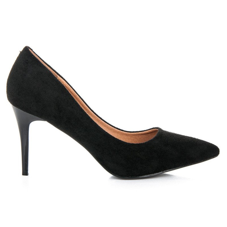 Scarpe col tacco in camoscio nero