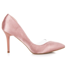 Spille trasparenti satinate rosa