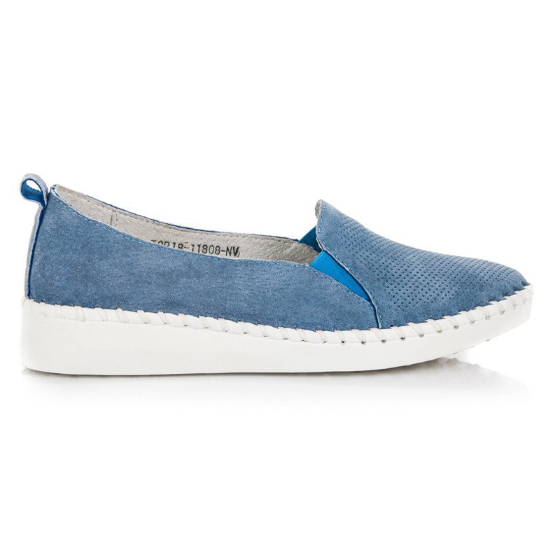 Mocassini VINCEZA in pelle blu