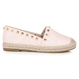 Coura Espadrillas Rosa Con Borchie