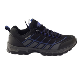 Softshell sportivo da trekking dell'Atletico nero blu grigio
