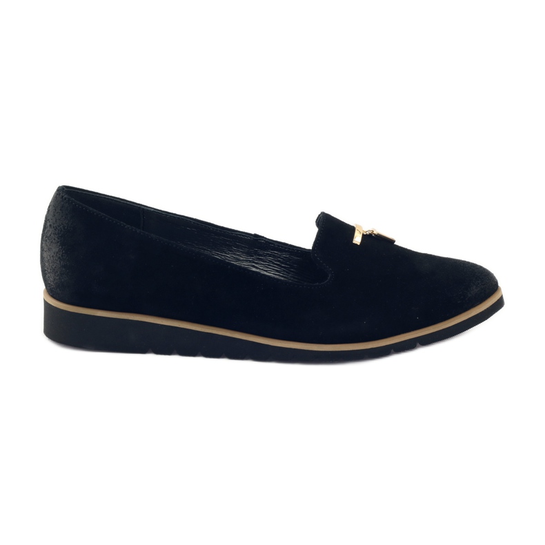 Scarpe con ornamento d'oro Angello 1346 nero