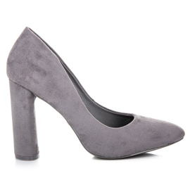 Ideal Shoes Eleganti décolleté sul palo grigio