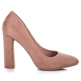 Ideal Shoes Eleganti décolleté sul palo rosa