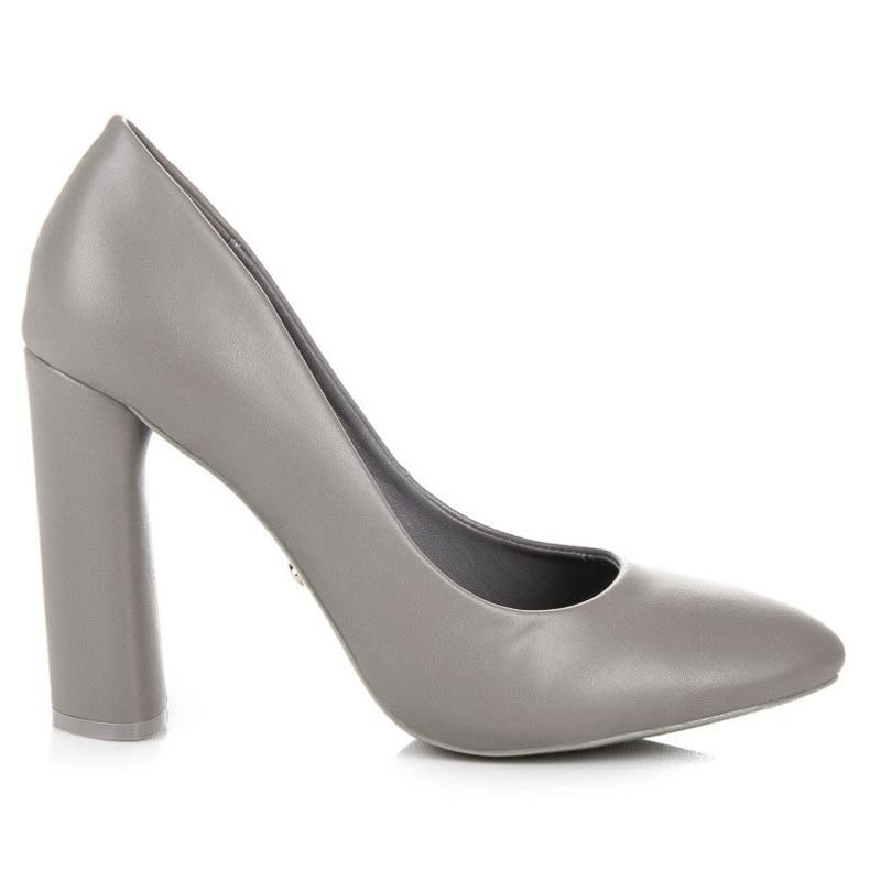 Ideal Shoes Pompe grigie sul montante grigio
