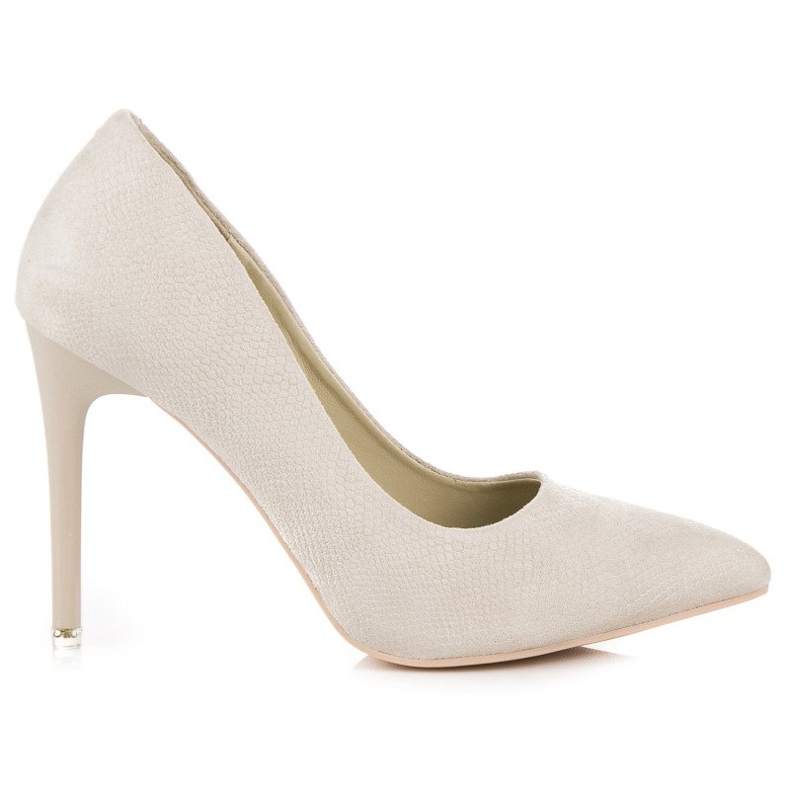 Tacchi alti color crema marrone