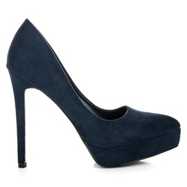 Bestelle Tacchi in pelle scamosciata sulla piattaforma blu