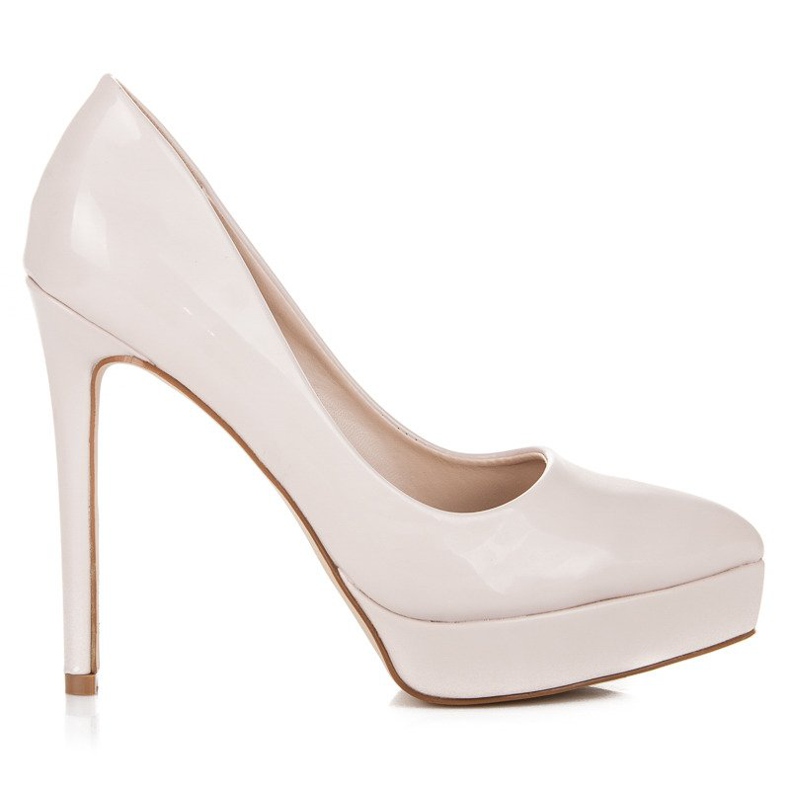 Small Swan Tacchi laccati sulla piattaforma marrone