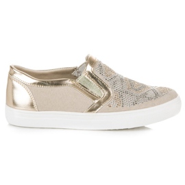 American Club Sneakers slip on color oro d'oro