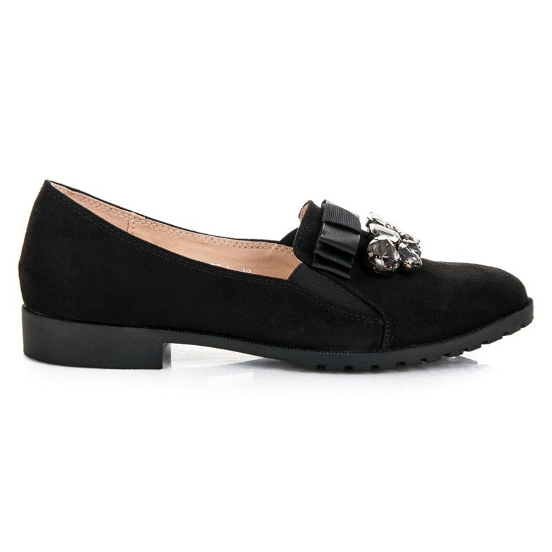 Bestelle Scarpe senza lacci con un ornamento nero