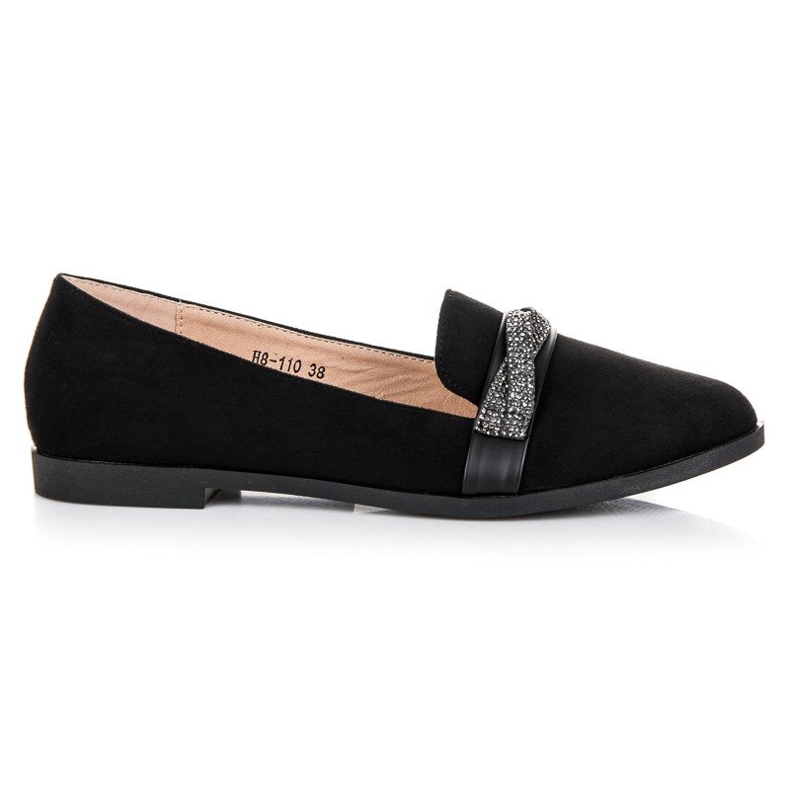 Bestelle Scarpe in camoscio con cristalli nero