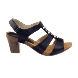 Sandali da donna con velcro Caprice neri nero