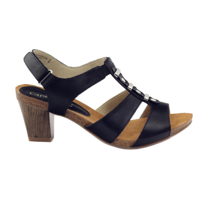 Sandali da donna con velcro Caprice neri nero
