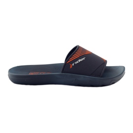 Ciabatte da uomo per il tempo libero Rider blu navy arancia