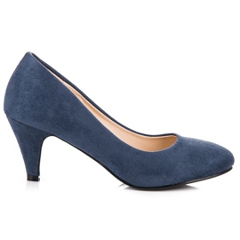 Bella Star Décolleté in camoscio blu