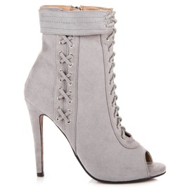 Seastar Stivali a punta aperta allacciati grigio