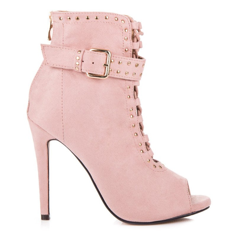 Seastar Stivaletti open toe in camoscio rosa