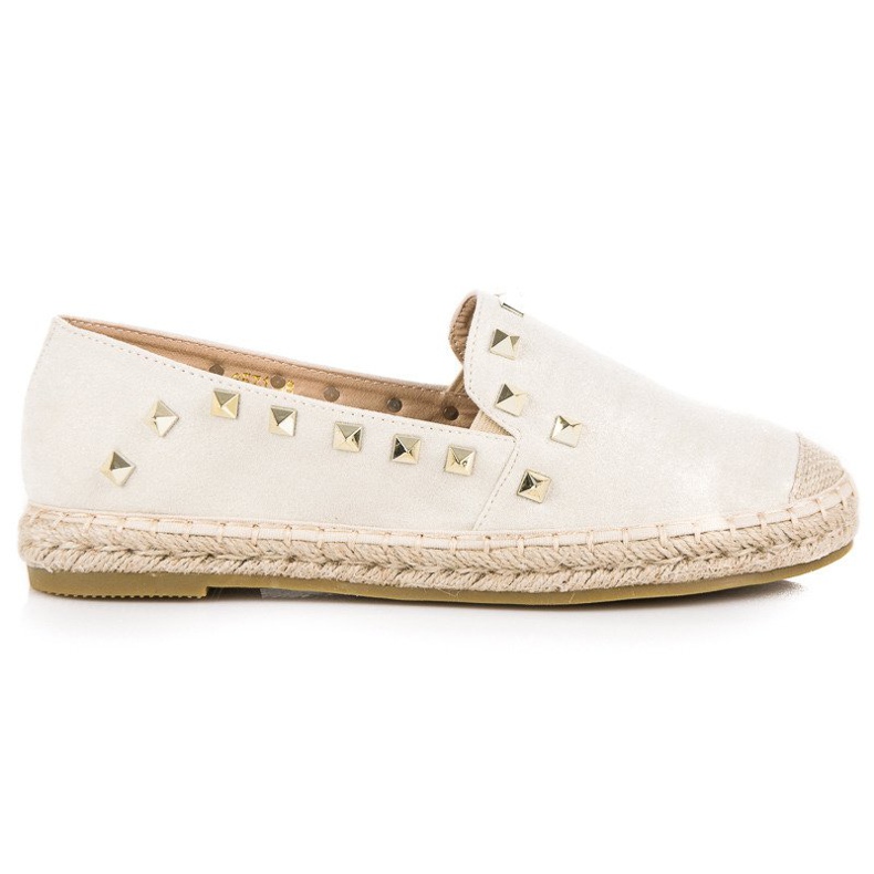 Coura Espadrillas beige con strass