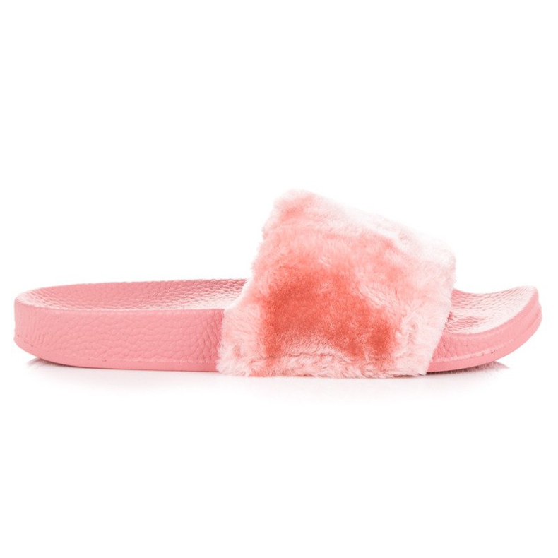L. Day Pantofole Rosa Con Pelliccia