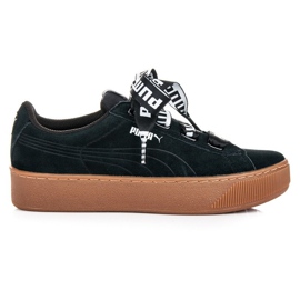 Puma vikky pltfm nastro in grassetto nero