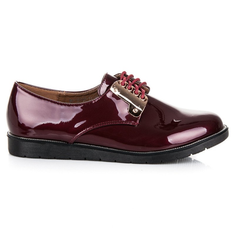 Best Shoes Comode scarpe laccate bordeaux rosso