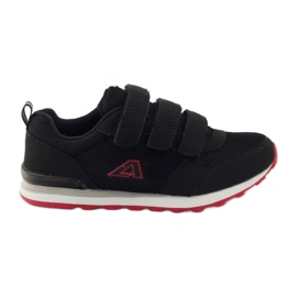 American Club Scarpe sportive con sottopiede in pelle americana rosso nero