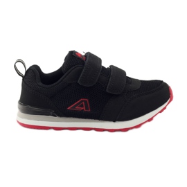 American Club Scarpe sportive con sottopiede in pelle americana rosso nero