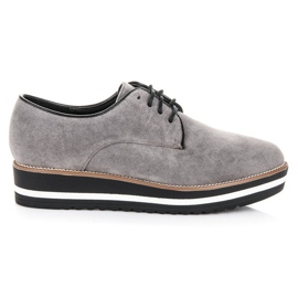 Ch. Creation Stivali stringati in camoscio grigio