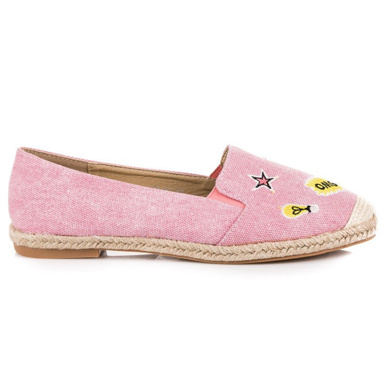 Bestelle Espadrillas primaverili con toppe rosa