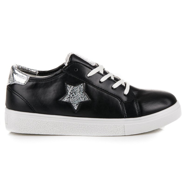 Sneakers allacciate con una stella nero
